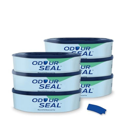 OdourSeal – wkłady do kosza na pieluchy i niebieski klips