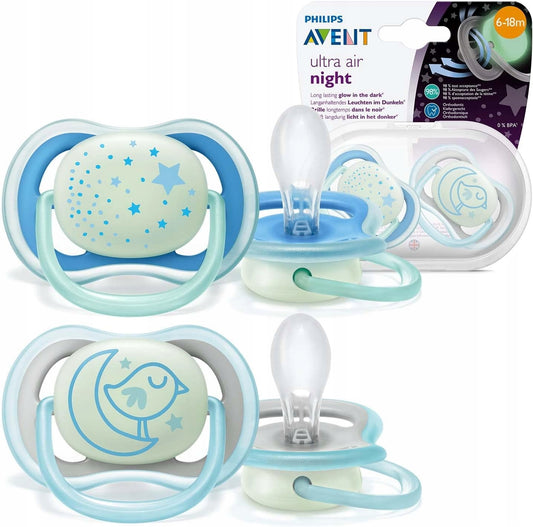 PHILIPS AVENT Ultra Air Night succhietti x 2 6-18 mesi luminosi