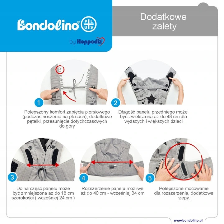 HOPPEDIZ Bondolino Classic nosidełko ergonomiczne