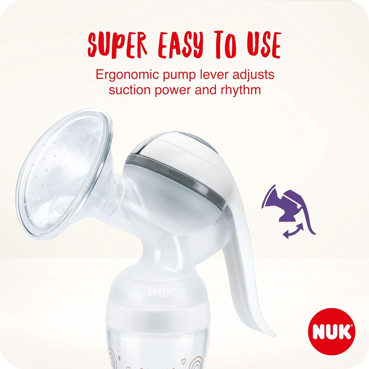 NUK manual breast pump + Perfect Match bottles 150ml x2