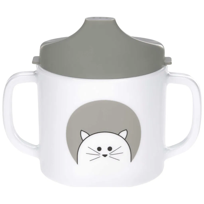 LASSIG Sippy Cup Little Chums Cat kubek z ustnikiem 150 ml 6 m+