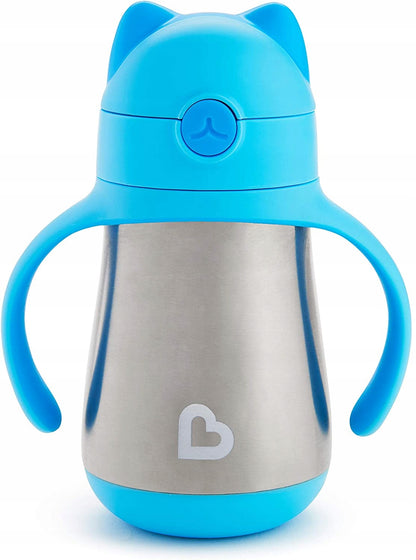 MUNCHKIN Cool Cat sugerørskop STÅL 237 ml