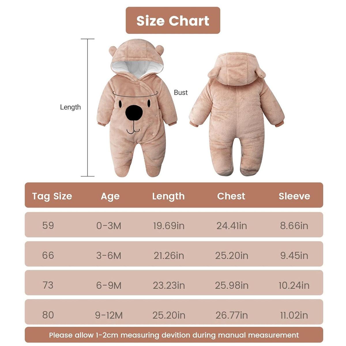 JIAMY autumn jumpsuit, winter with teddy bear motif