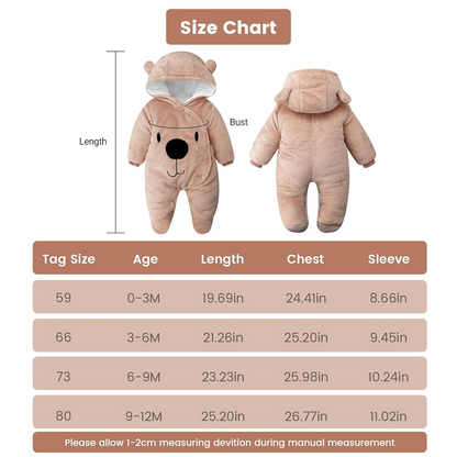 JIAMY autumn jumpsuit, winter with teddy bear motif