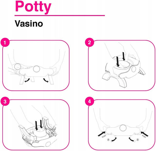 OK BABY 3-I-1 pott för resor överdrag + påsar