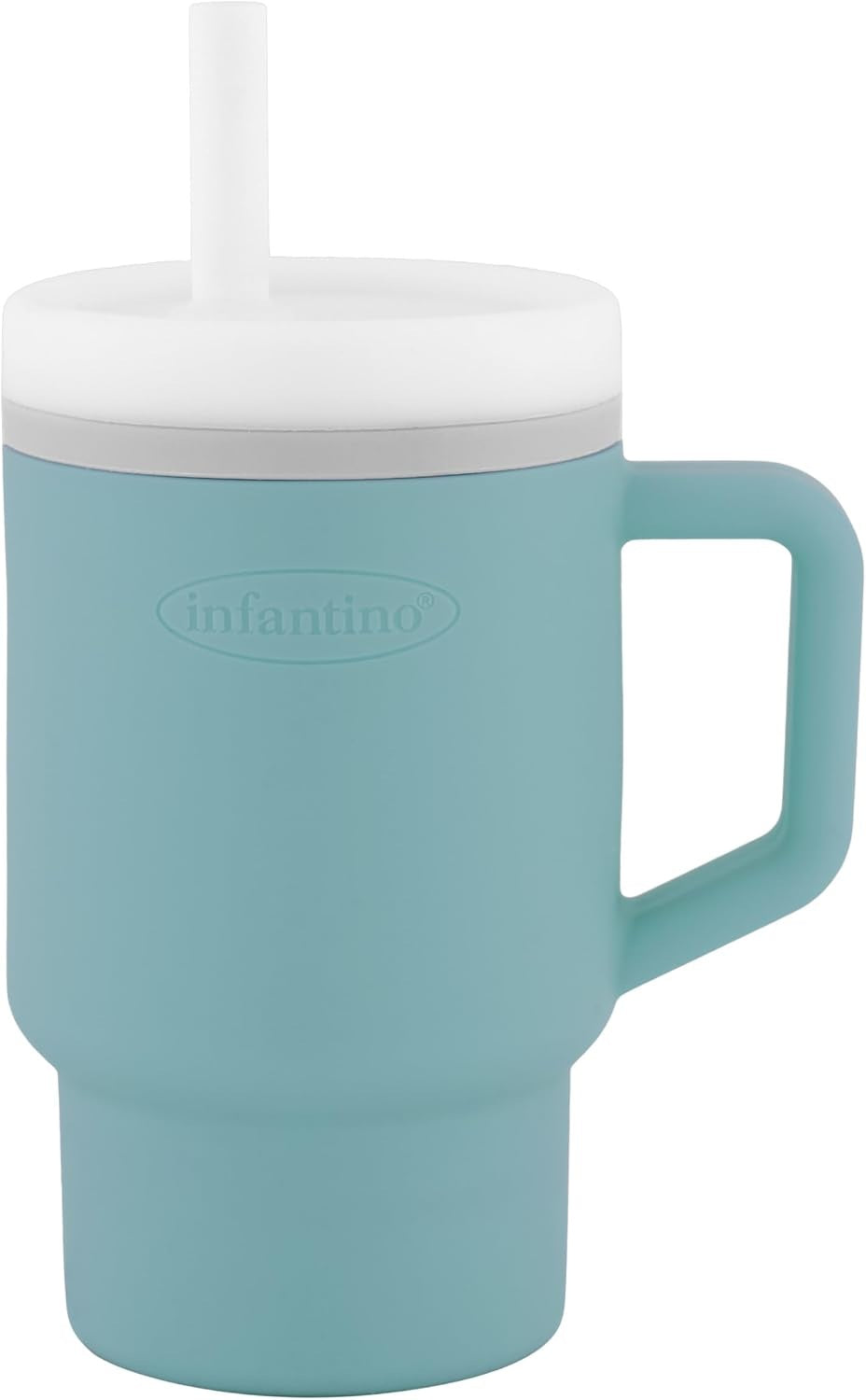 INFANTINO My 1st Tumbler bicchiere in silicone antigoccia con beccuccio 266 ml 6 m+