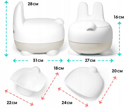 pot de chambre avec insert amovible et couvercle LAPIN