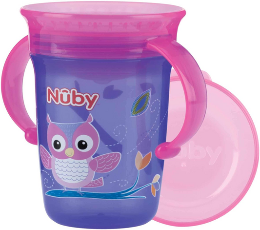 NUBY Wonder Cup tazza antigoccia beccuccio 360 gradi 240 ml 6 m+