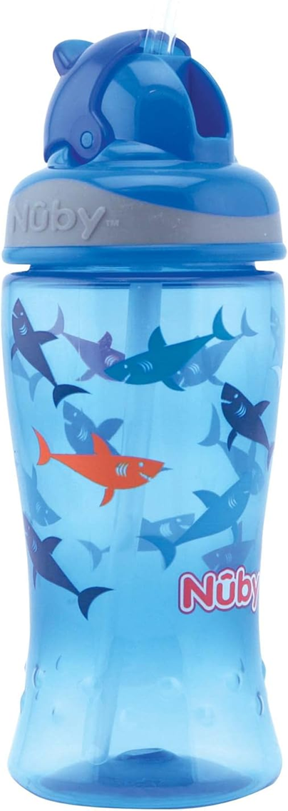 NUBY Flip-it Cup szivárgásmentes itatópohár szívószállal 12 hónap+ 360 ml CÁPÁK