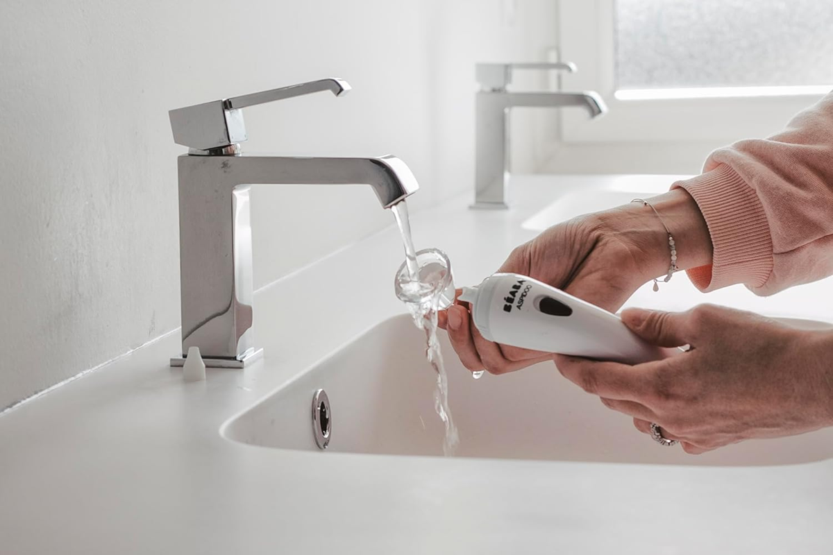 BEABA Aspidoo aspiratore nasale elettrico 18,5 cm + 2 punte e custodia