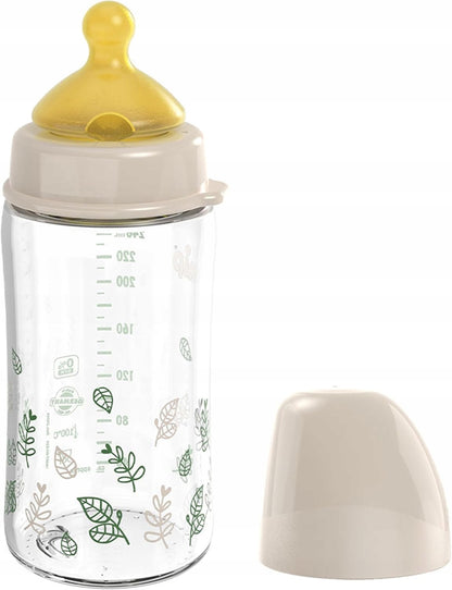 NIP Cherry Green glasflaska med latexnapp storlek M 240 ml
