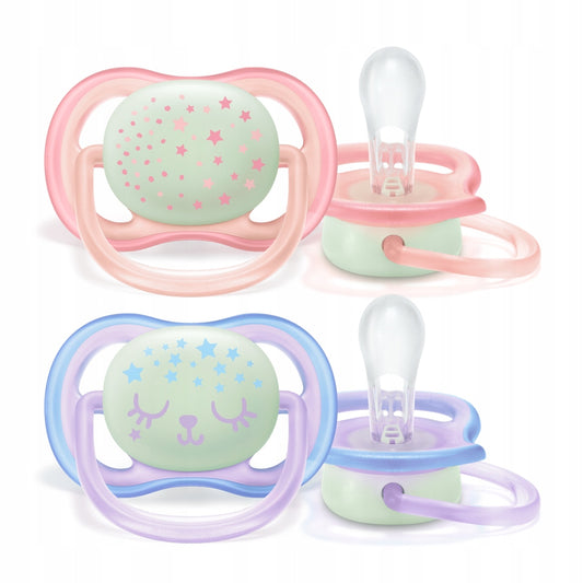 PHILIPS AVENT Ultra Air Night dudlíky x 2 0-6 měsíců