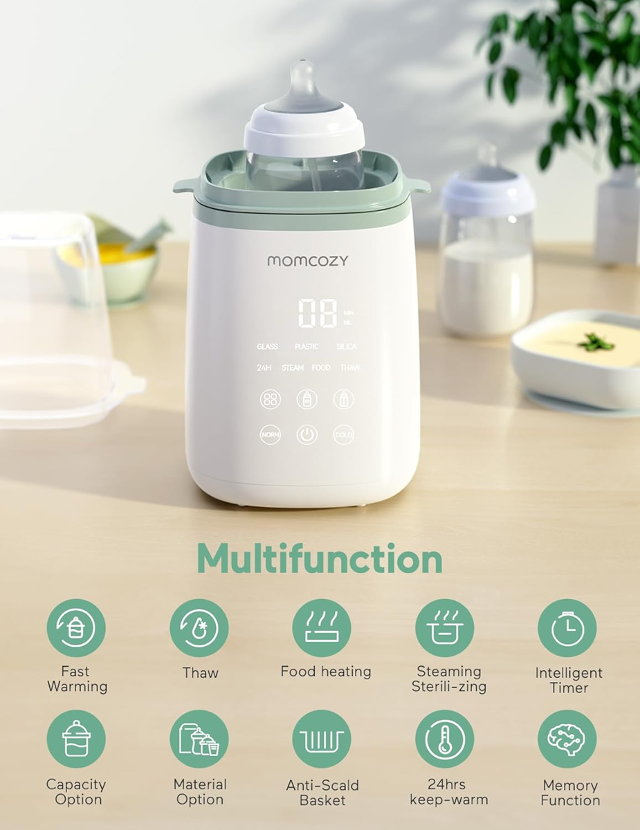 MOMCOZY aquecedor de biberões e frascos 4 em 1