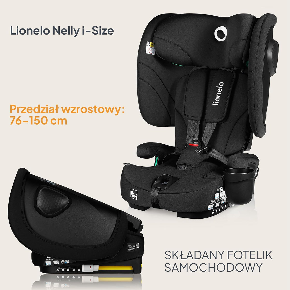 LIONELO NELLY i-Size Autokindersitz 76-150cm mit ISOFIX
