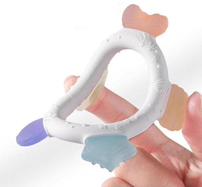 AKOLIK ultra miękki silikonowy gryzak masujący 9,5 cm 3 m+