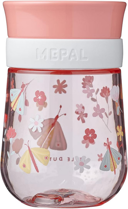 Cana de antrenament MEPAL, cană anti-vărsare cu gură 360 de grade, 300 ml, 9 luni+