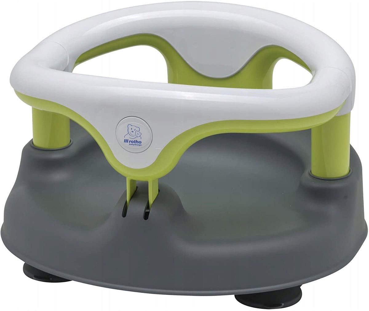 ROTHO Babydesign krzesełko do kąpieli 13kg biało-zielono-szare z komfortowym siedziskiem dla niemowląt