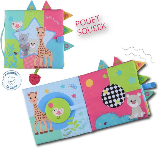 ŻYRAFA SOPHIE książeczka sensoryczna duża 30 x 30
