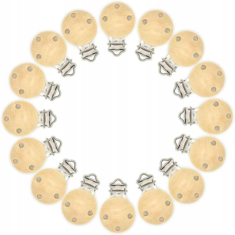 RUBY Artestar clip in legno per catenella portaciuccio 16 pezzi
