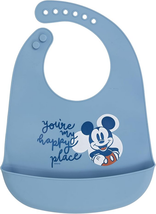 STOR babete de silicone com bolso MICKEY MOUSE