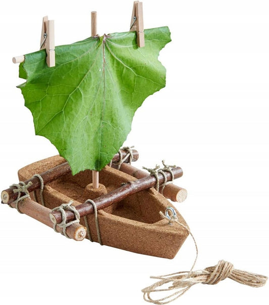 HABA Terra Kids korkowa łódka i drewniane elementy 22 cm 8 l+