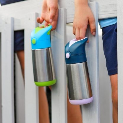 B.BOX Thermos-Trinkflasche aus Edelstahl mit Strohhalm 350 ml