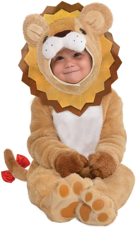 AMSCAN Little Roar plyšový kostým pro děti 0-6 m 68 cm LEV