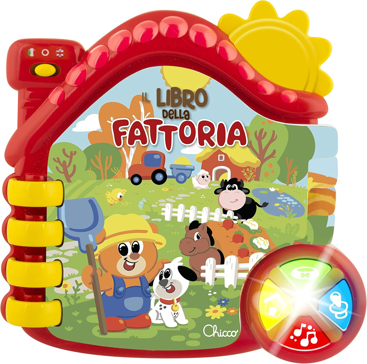 CHICCO Fattoria libro elettronico educativo LINGUA INGLESE e ITALIANA