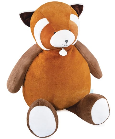 Doudou et Compagnie DC4065 – pluszowa panda czerwona XXL na białym tle