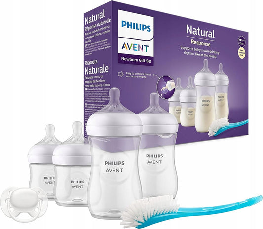 PHILIPS AVENT Natural Response set 4 biberon tettarella spazzola