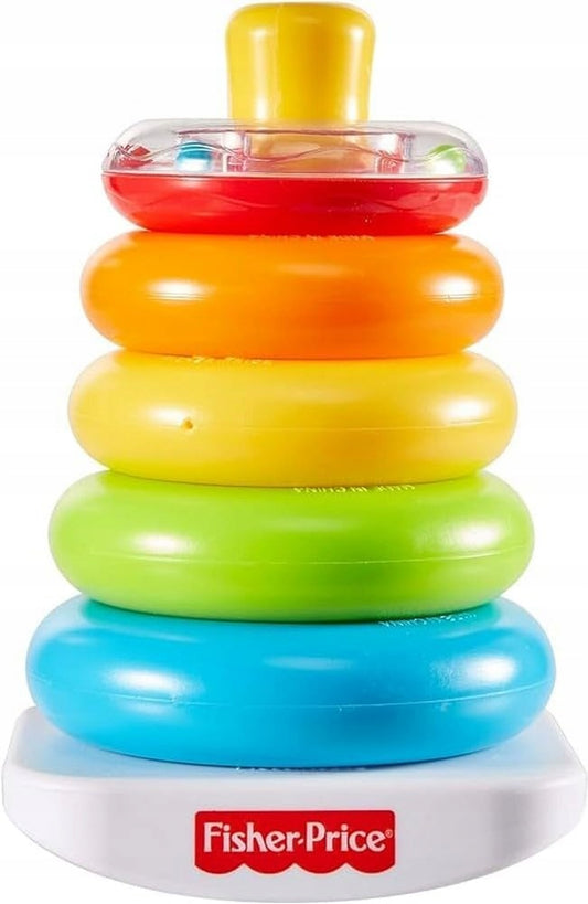FISHER-PRICE Rock--a-Stack Stapelturm mit Rassel, 5 Ringe, 20 cm