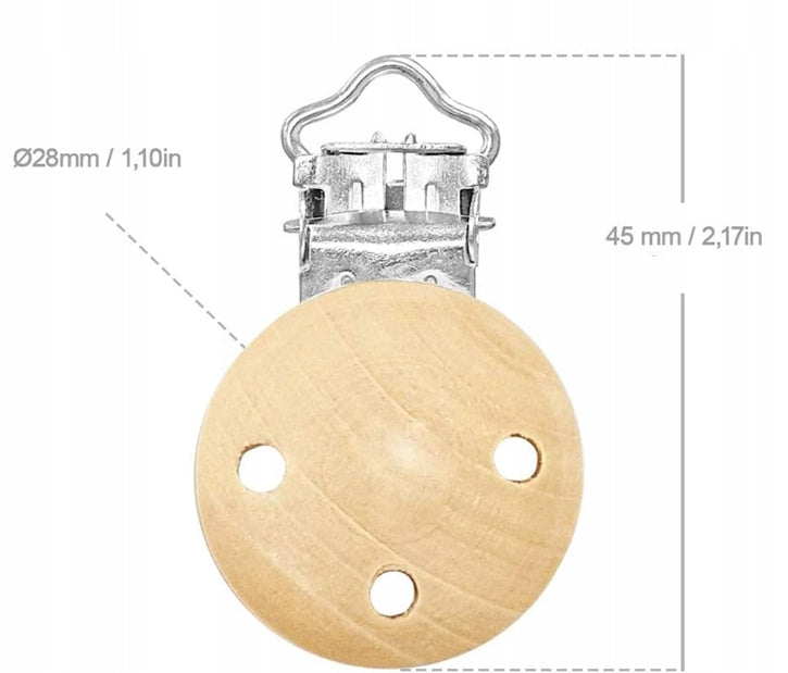 RUBY Artestar clip in legno per catenella portaciuccio 16 pezzi