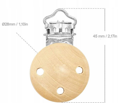 RUBY Artestar clip in legno per catenella portaciuccio 16 pezzi