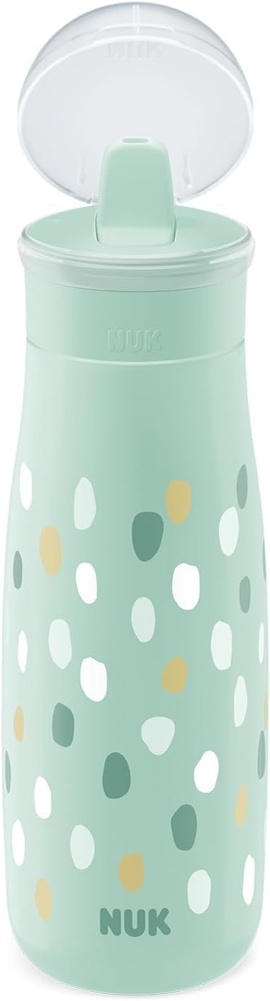 NUK Mini-Me Flip flaska med sugrör och hopfällbar drickpip 450 ml 12 m+