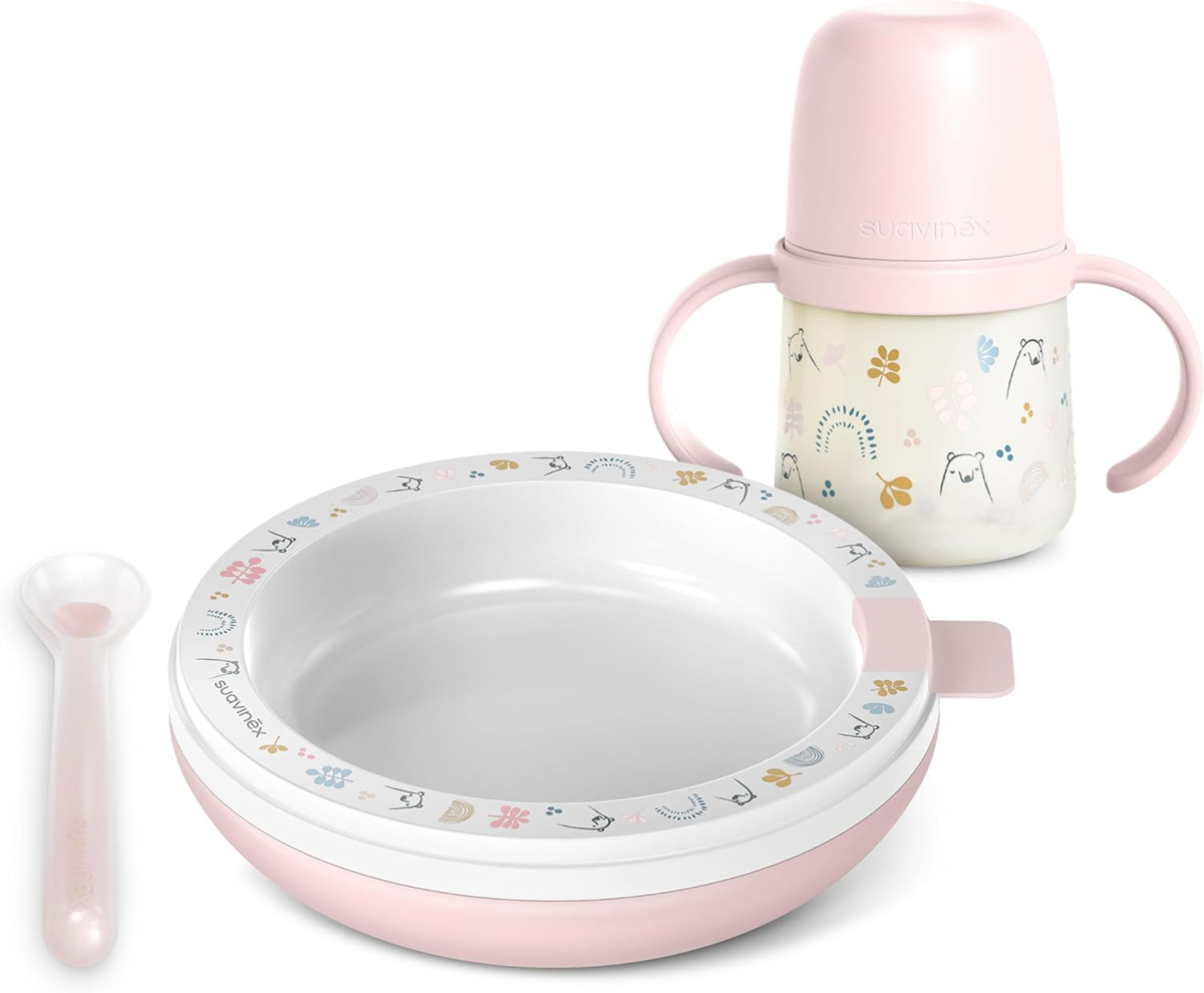 SUAVINEX termo-set med tallrik, mugg och sked FOREST