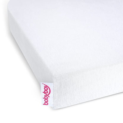 Babybay Deluxe – biały brzeg prześcieradła z gumką