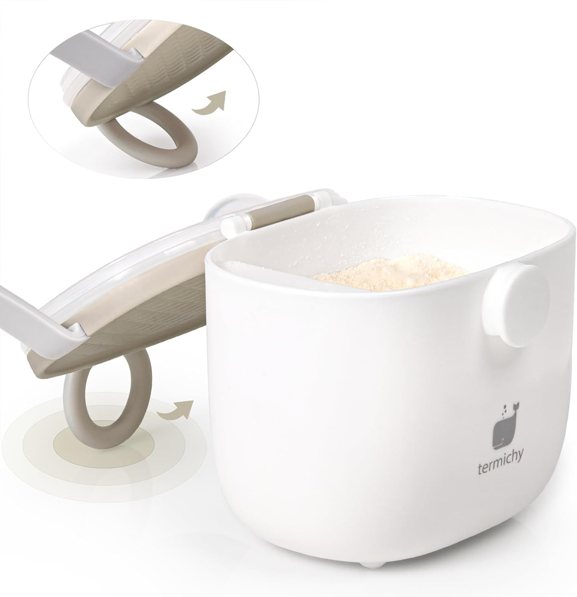 TERMICHY recipiente para leite adaptado 500 ml 250 g + colher doseadora