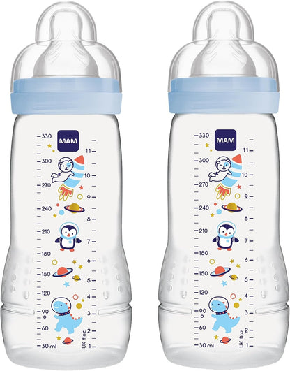 MAM Easy Active súprava fliaš 2x 330 ml 4 m+ cumlík 2 KOZMOS