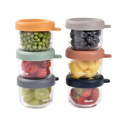 Béaba Sunrise glass food containers 150 ml x6