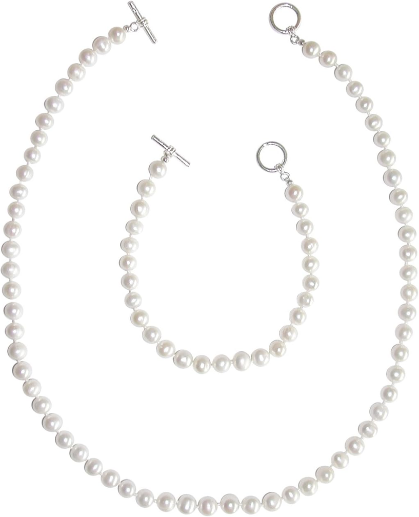 ROBA collana e braccialetto con perle coltivate d'acqua dolce