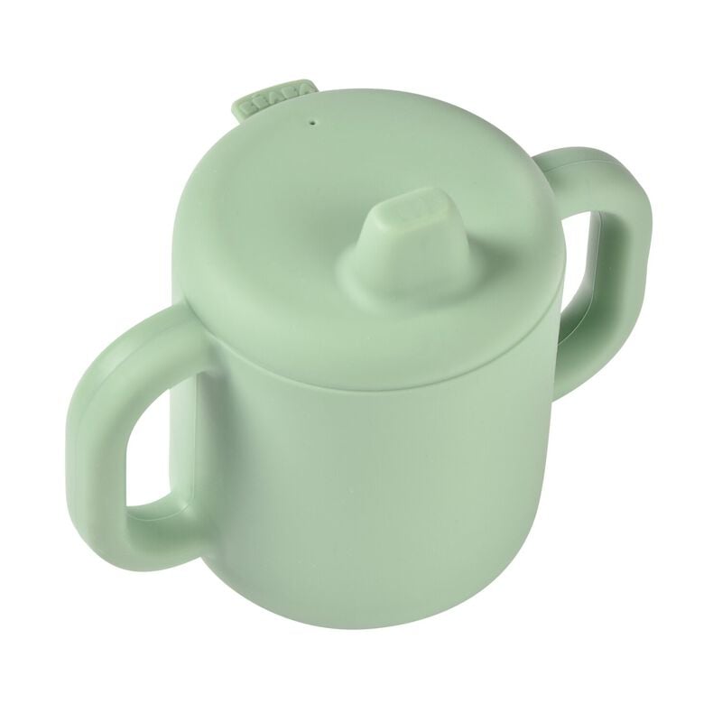 Béaba Sage Green – widok kubka z ustnikiem z góry