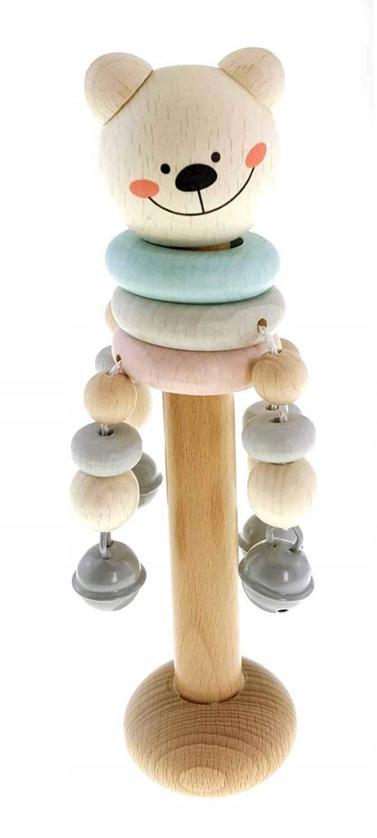 HESS hochet en bois avec grelots 18 cm MIŠ