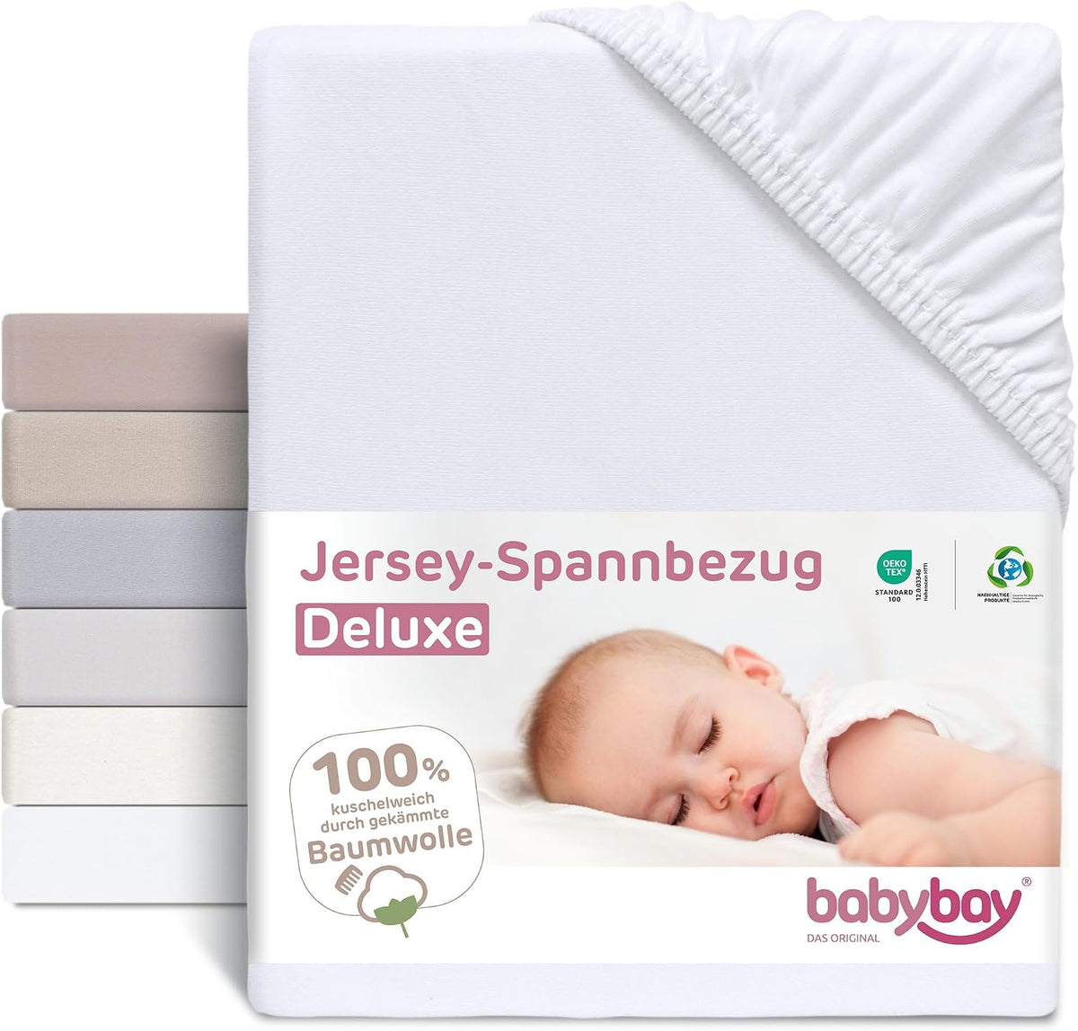 BABYBAY napínacia plachta z džerseja DELUXE 89x50 cm