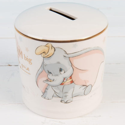 WIDDOP & Co Disney Salvadanaio in ceramica Elefante Dumbo 8,5 x 8,5 cm