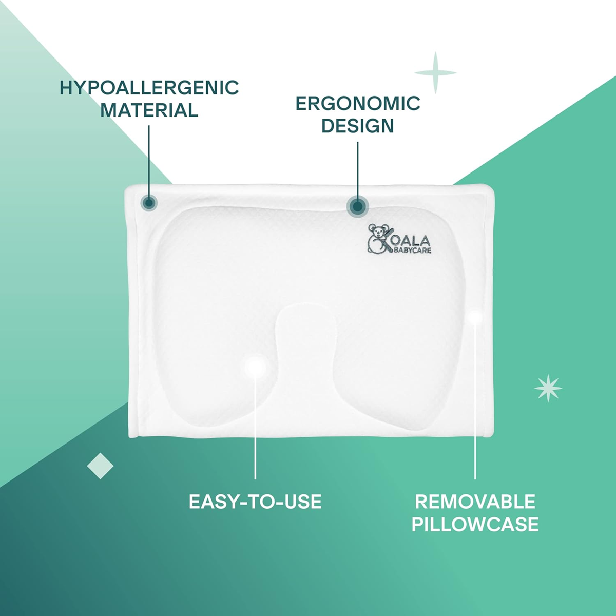 KOALA BABYCARE almofada para bebé + fronha PREVINE a plagiocefalia