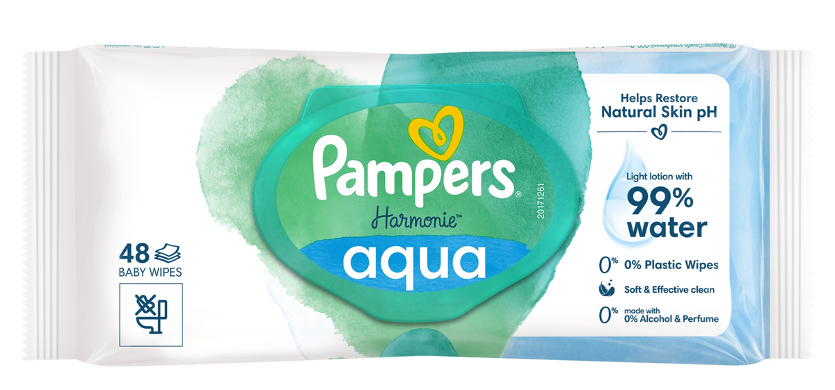 PAMPERS HARMONIE AQUA salviettine umidificate x48