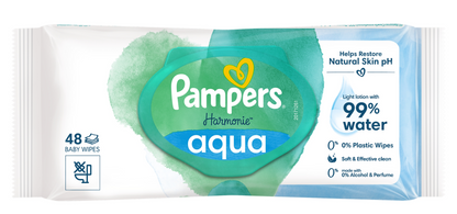 PAMPERS HARMONIE AQUA salviettine umidificate x48