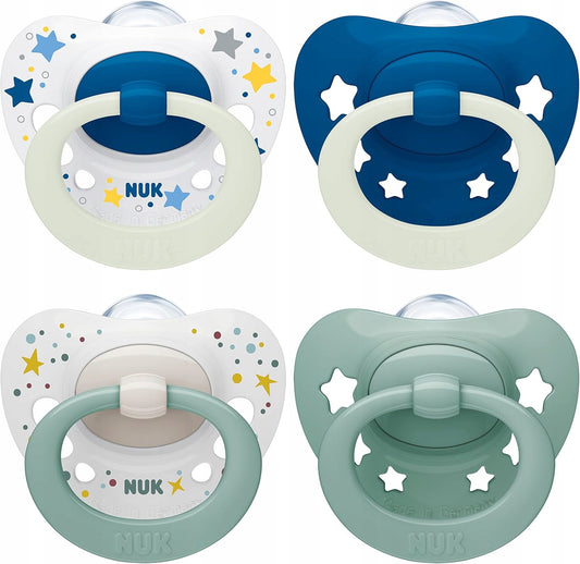 NUK SIGNATURE Day&Night πιπίλα x4 0-6 μηνών