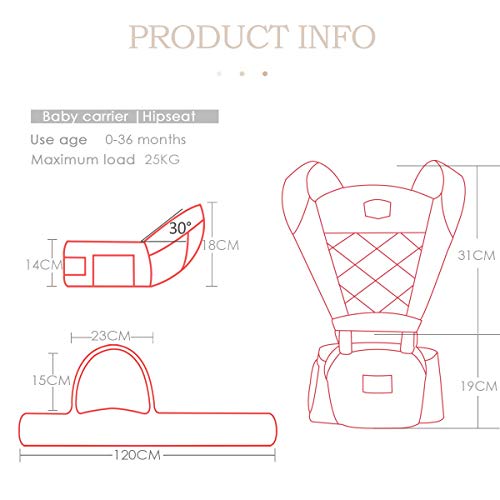 FLOK nosidełko ergonomiczne z pasem biodrowym 6w1
