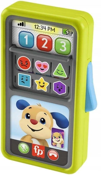 FISHER-PRICE interaktív okostelefon 75 dal, mondat, hang, német nyelvű